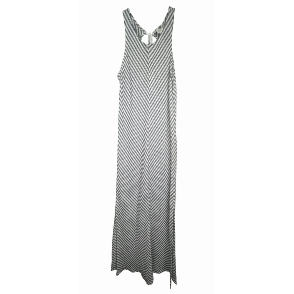 Joie Striped Sleeveless Maxi Dress With Back Tie Detail Medium - Picture 2 of 10